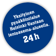 Yksityinen pysäköintialue Helsinki-Vantaan lentoasema-aluleella